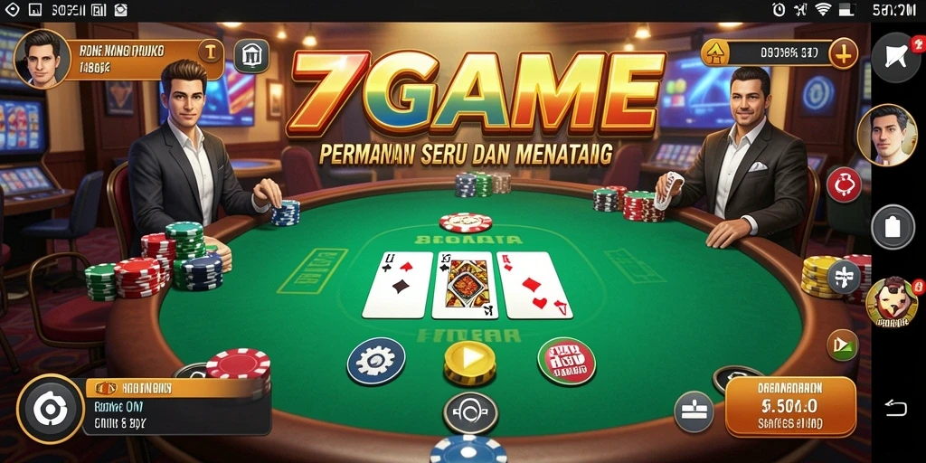 Screenshot permainan Poker yang menarik dan interaktif di 7GAME.