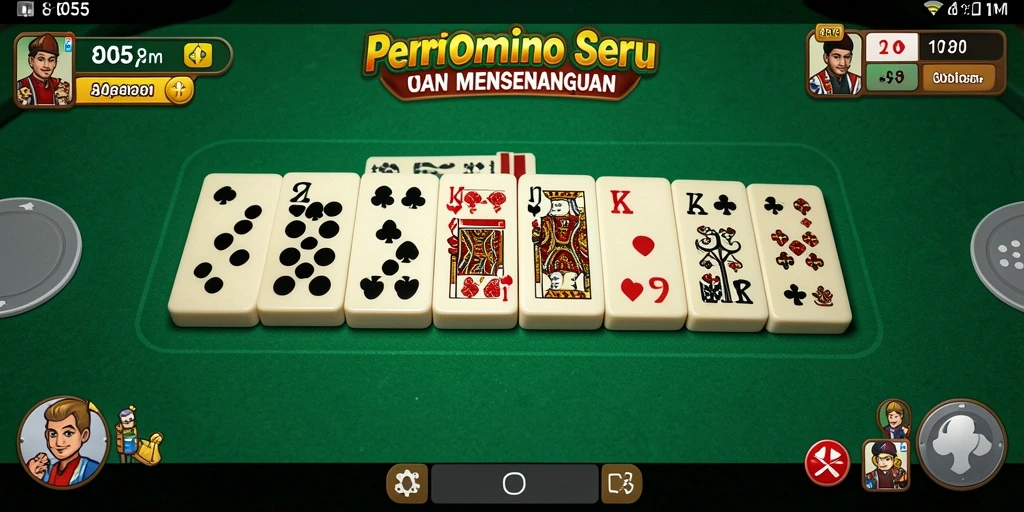 Tampilan gameplay seru dalam permainan Domino 8055.
