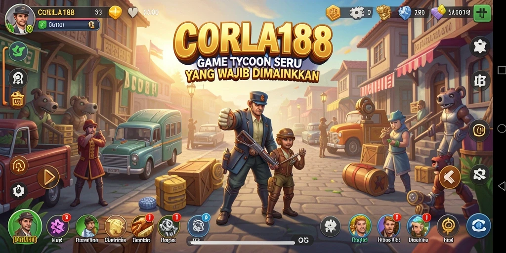 Tampilan gameplay Tycoon yang menarik dalam CORLA188.
