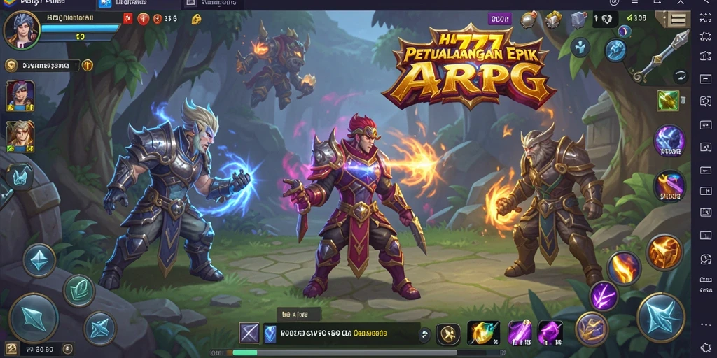 Tampilan gameplay ARPG yang seru dan mendebarkan di HQ777.