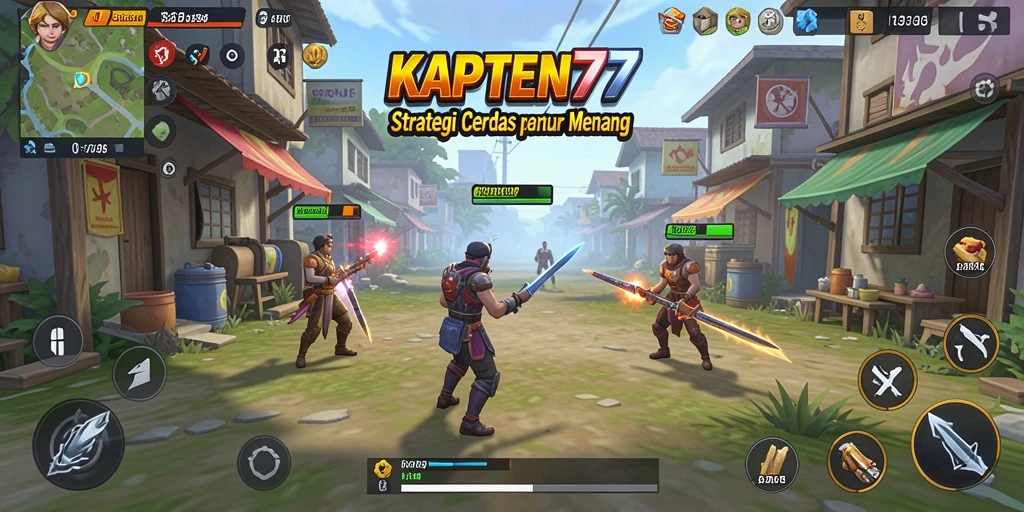 Screenshot gameplay KAPTEN77 menampilkan pertarungan strategi yang mendebarkan.