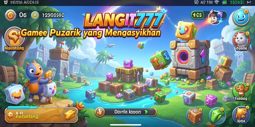 Gameplay LANGIT777 dengan grafik Puzzle yang cerah dan menarik.