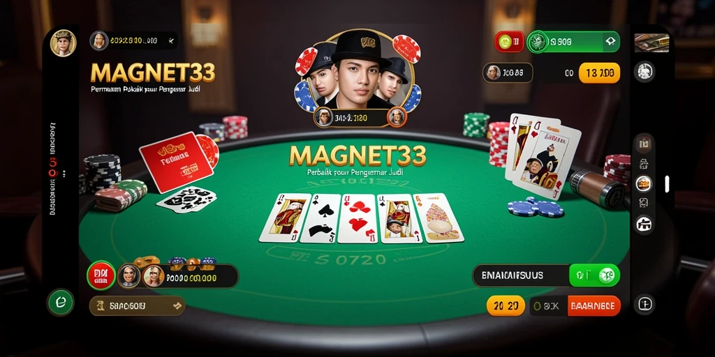 Tampilan gameplay Poker yang menarik dan mendebarkan di MAGNET33.