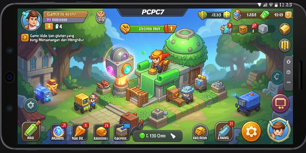 Screenshot utama PCPC7 menampilkan gameplay Idle yang seru dan menarik.