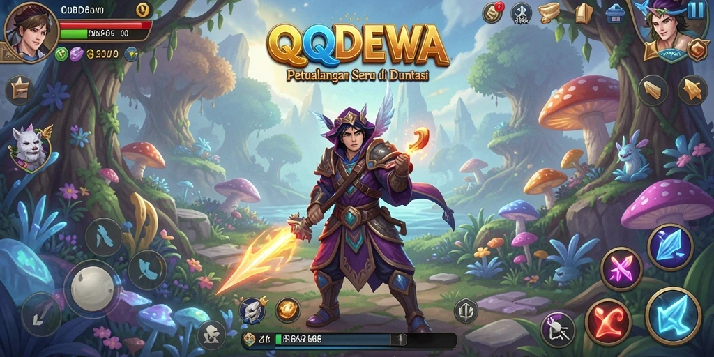 Tampilan gameplay QQDEWA yang mendebarkan dan penuh aksi.