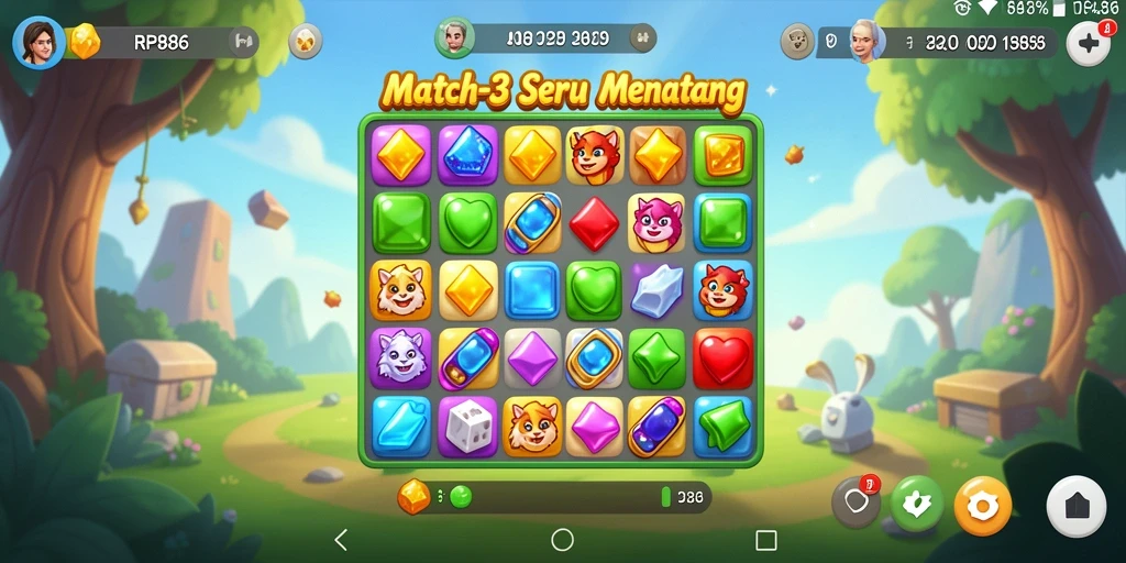 Tampilan gameplay RP886 yang menarik dan penuh warna.