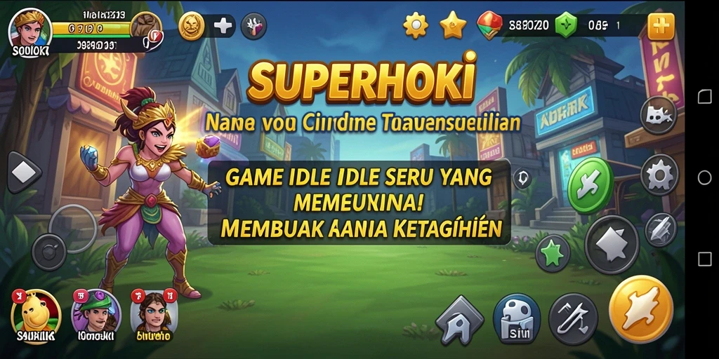Gameplay <strong>SUPERHOKI</strong> menunjukkan keseruan dan tantangan dalam permainan Idle.