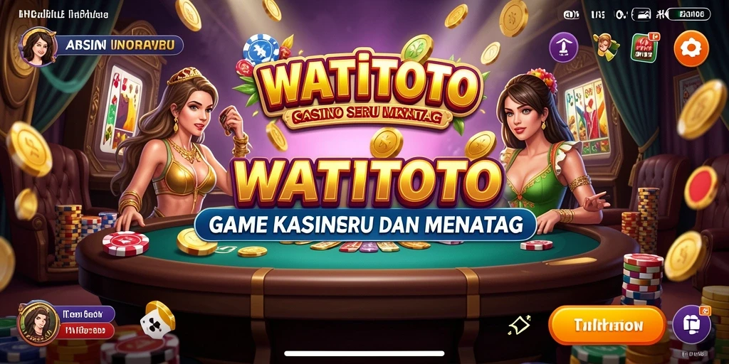 Tampilan antarmuka utama WATITOTO dengan berbagai permainan Kasino.